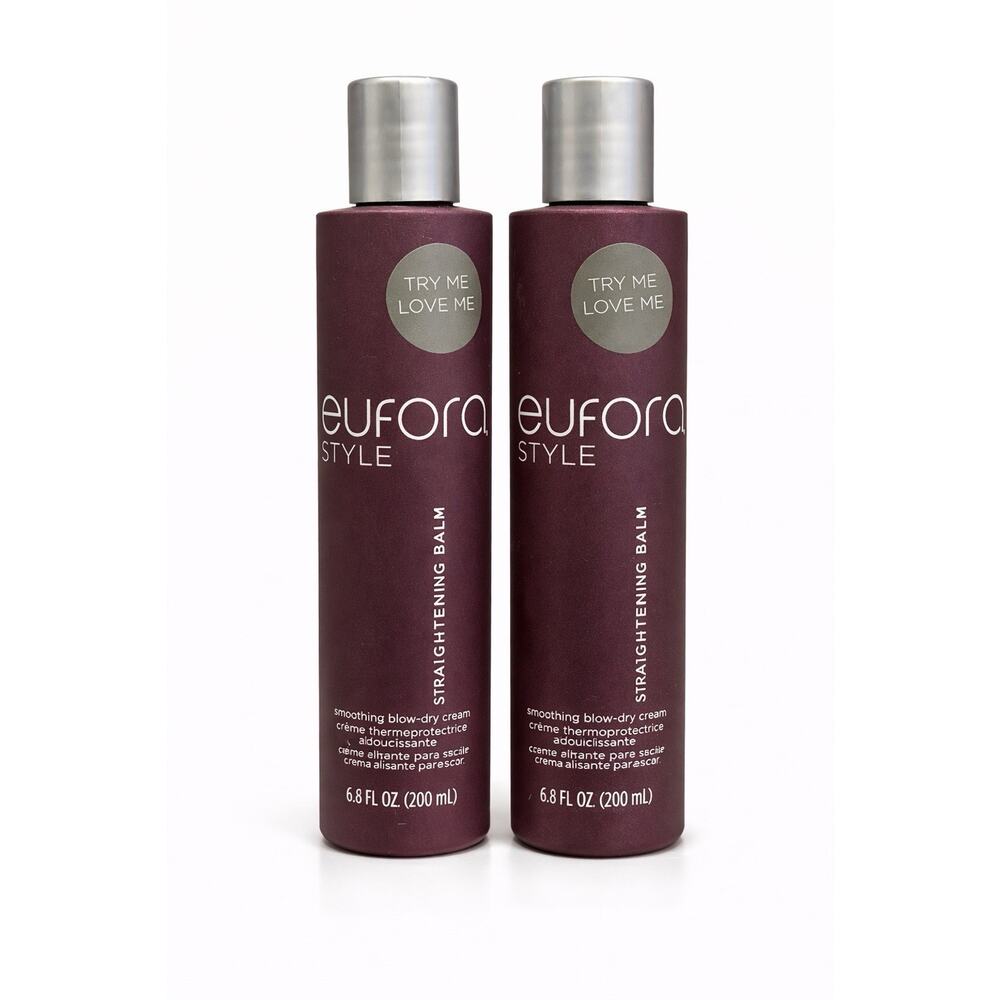 Eufora Style Straightening Balm Smoothing Blow-Dry Cream 6.8 fl oz (200 ml) x2